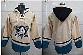 Anaheim Ducks Blank Cream All Stitched Pullover Hoodie,baseball caps,new era cap wholesale,wholesale hats